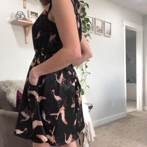 Spring Flare Dress Crane Pattern fits Sm/Med - Picture 3 of 8